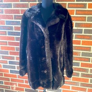 Vintage Martinique coat Dubrowsky brown faux fur coat